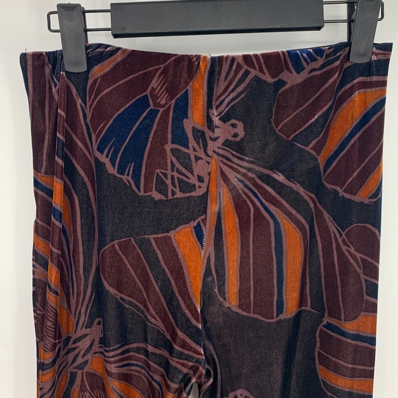 Free People Pants Flare Bell Bottoms Velvet Float Away Butterfly - Picture 11 of 14